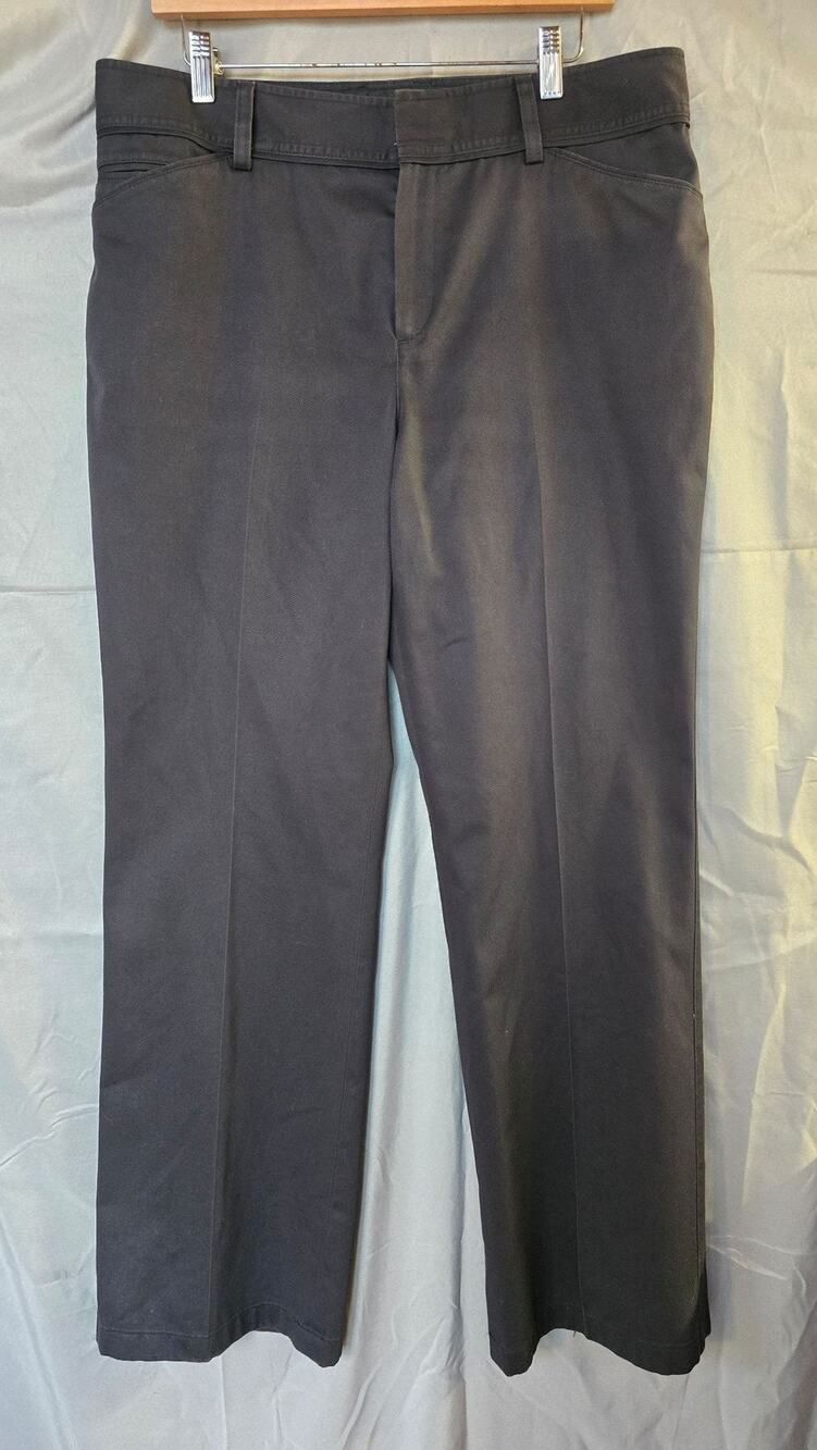 Vintage Eddie Bauer Pants Womens 14 Gray Wrinkle Resistant Chino Straight Leg